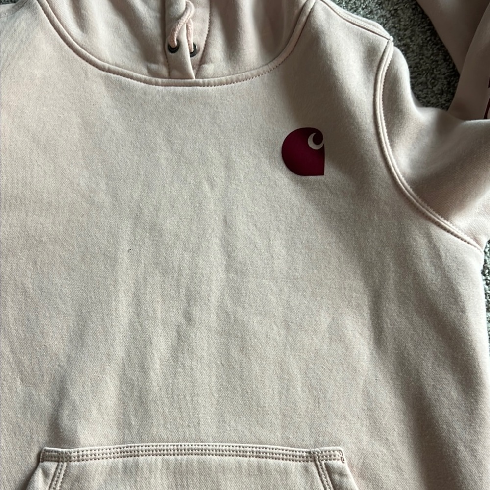 Carhartt Cream Oversized Hoodie Long Sleeve - Picture 4 of 5